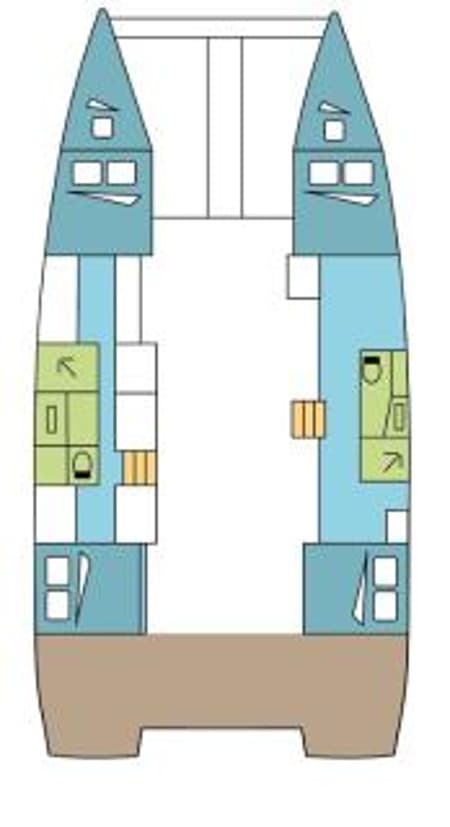 Charter Rental Catamaran SEAZAM in Montenegro Layout | Yacht4Less