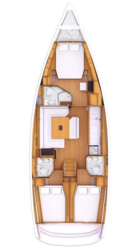 Charter Rental Sailboat Lucky Rain in Turkey Layout | Yacht4Less