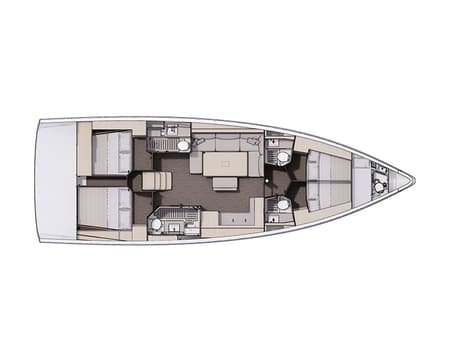 Charter Rental Sailboat Adelante in Croatia Layout | Yacht4Less