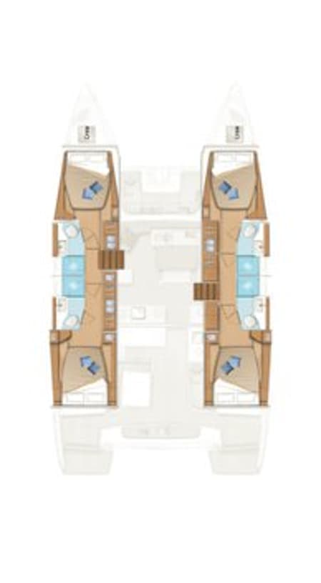 Charter Rental Catamaran Naya in Croatia Layout | Yacht4Less