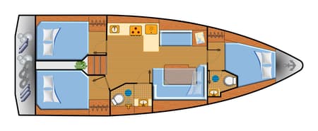 Charter Rental Sailboat Williams in Croatia Layout | Yacht4Less