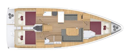 Charter Rental Sailboat Wilma in Croatia Layout | Yacht4Less