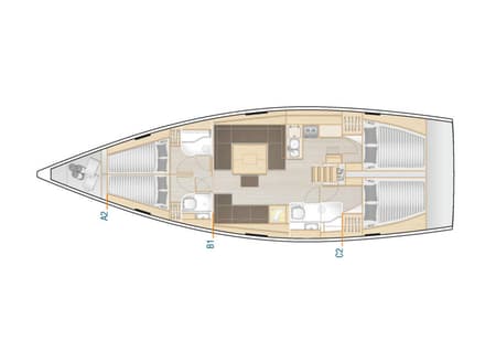 Charter Rental Sailboat Endless Seas in Croatia Layout | Yacht4Less