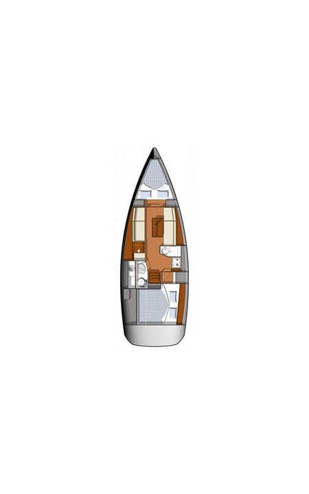 Charter Rental Sailboat Kiki Kiss in Croatia Layout | Yacht4Less