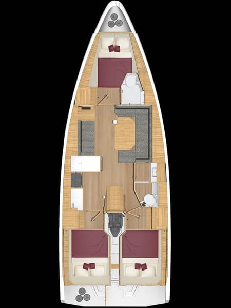 Charter Rental Sailboat Asterix in Croatia Layout | Yacht4Less