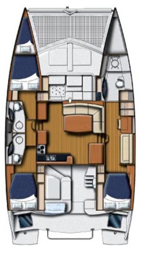 Charter Rental Catamaran Boomer in Seychelles Layout | Yacht4Less