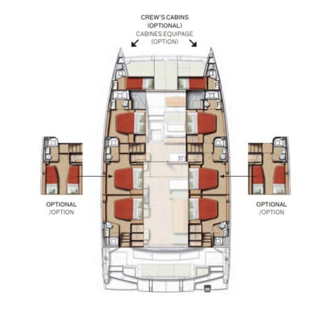 Charter Rental Catamaran Leone in Italy Layout | Yacht4Less