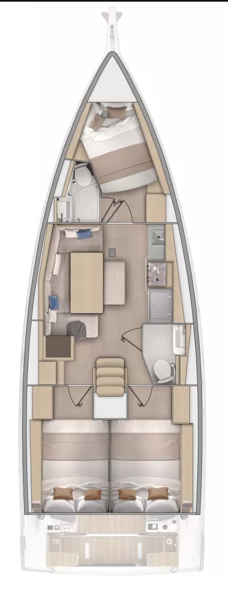 Charter Rental Sailboat Mercator in Greece Layout | Yacht4Less