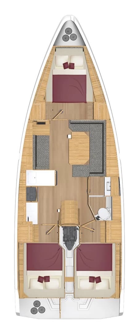 Charter Rental Sailboat Simea in France Layout | Yacht4Less