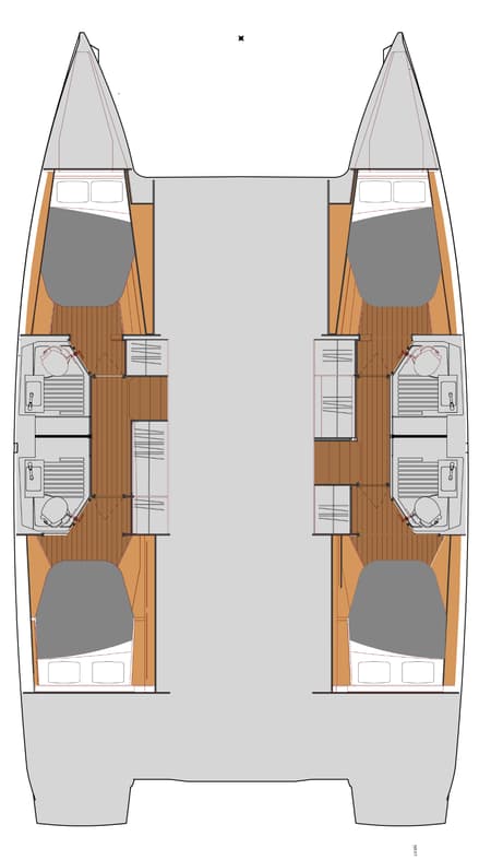 Charter Rental Catamaran Wave in Montenegro Layout | Yacht4Less