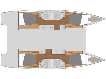 Charter Rental Catamaran Adriatic Breeze in Croatia Layout | Yacht4Less
