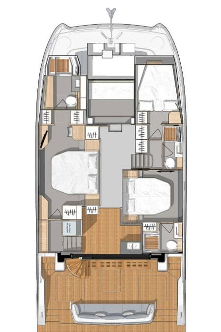 Charter Rental Power Catamaran La Dolce Vita in USA Layout | Yacht4Less