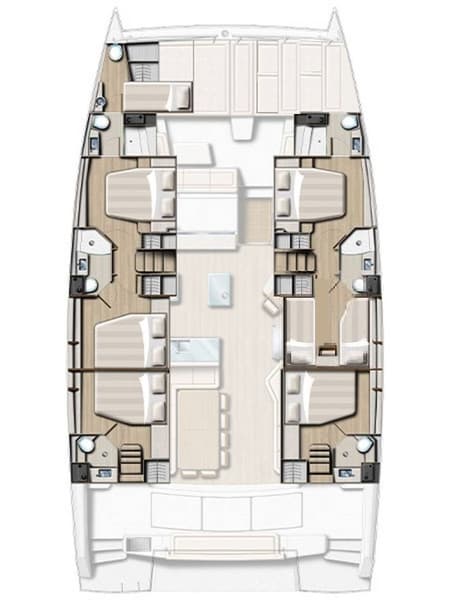 Charter Rental Catamaran High hopes  in BVI Layout | Yacht4Less