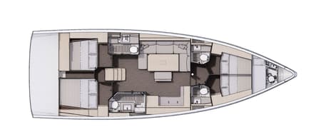 Charter Rental Sailboat Marco Polo in Greece Layout | Yacht4Less