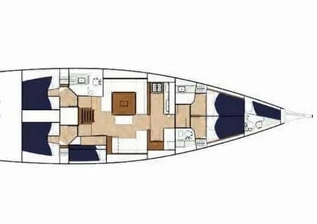 Charter Rental Sailboat Altamira in Greece Layout | Yacht4Less