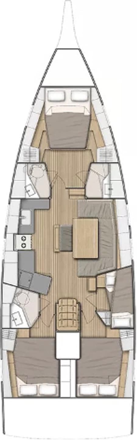 Charter Rental Sailboat Entre Deux Poles in France Layout | Yacht4Less