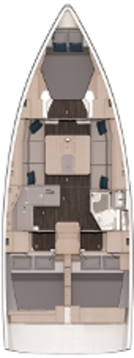 Charter Rental Sailboat Epicure in France Layout | Yacht4Less