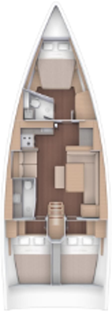 Charter Rental Sailboat Lucie in France Layout | Yacht4Less