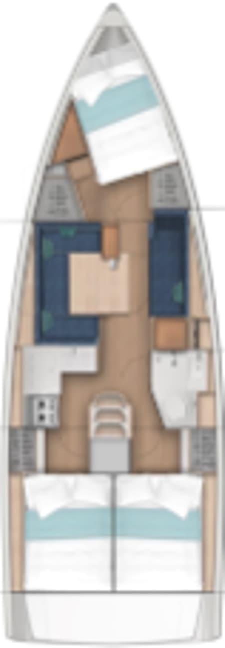 Charter Rental Sailboat Sunny in France Layout | Yacht4Less