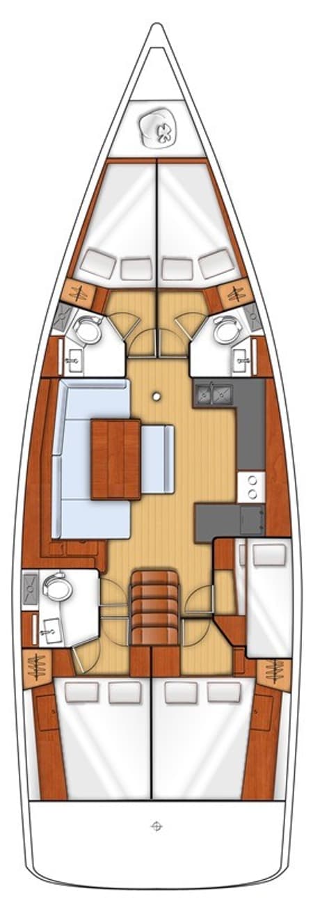 Charter Rental Sailboat ATLANTIS in Greece Layout | Yacht4Less