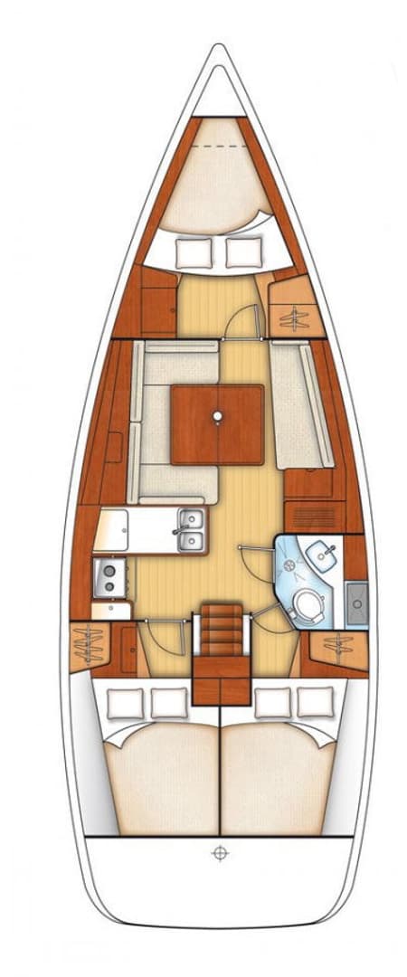 Charter Rental Sailboat Julie in Greece Layout | Yacht4Less