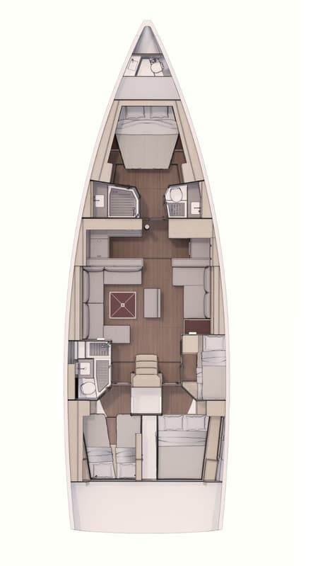 Charter Rental Sailboat Dream Big in BVI Layout | Yacht4Less