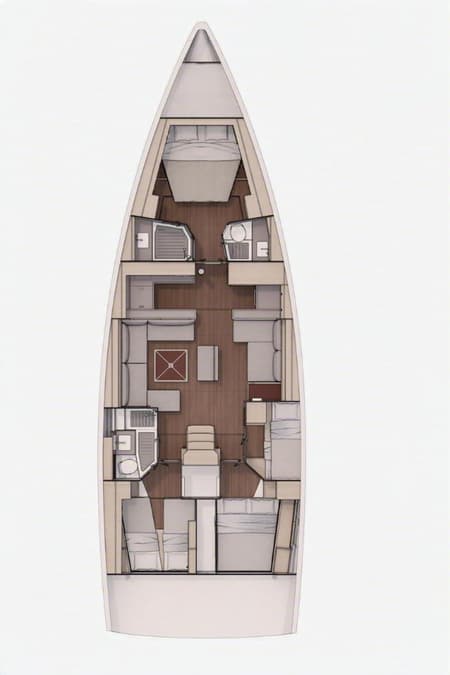 Charter Rental Sailboat Dream Big in BVI Layout | Yacht4Less