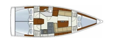 Charter Rental Sailboat Alkion in Greece Layout | Yacht4Less