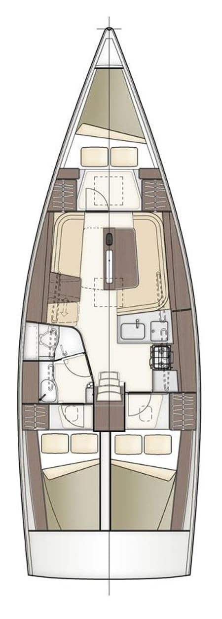 Charter Rental Sailboat Redshift in Croatia Layout | Yacht4Less