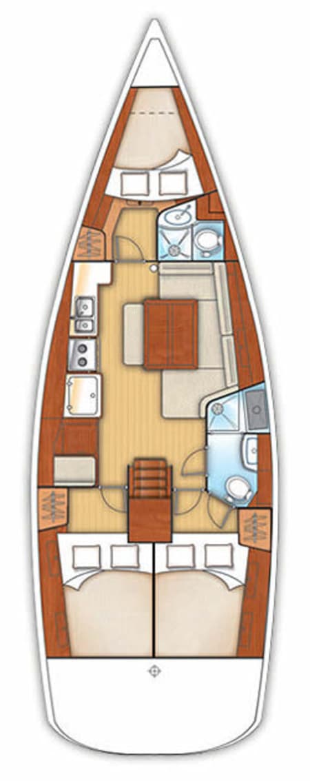 Charter Rental Sailboat Arietta in Greece Layout | Yacht4Less