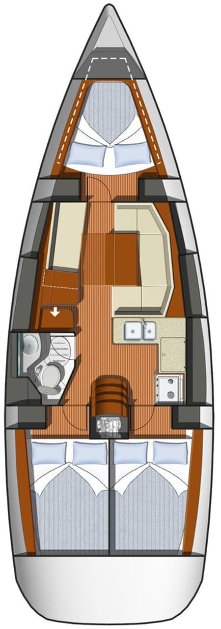 Charter Rental Sailboat Izella in Greece Layout | Yacht4Less