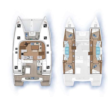 Charter Rental Catamaran Albatros Escape in Turkey Layout | Yacht4Less