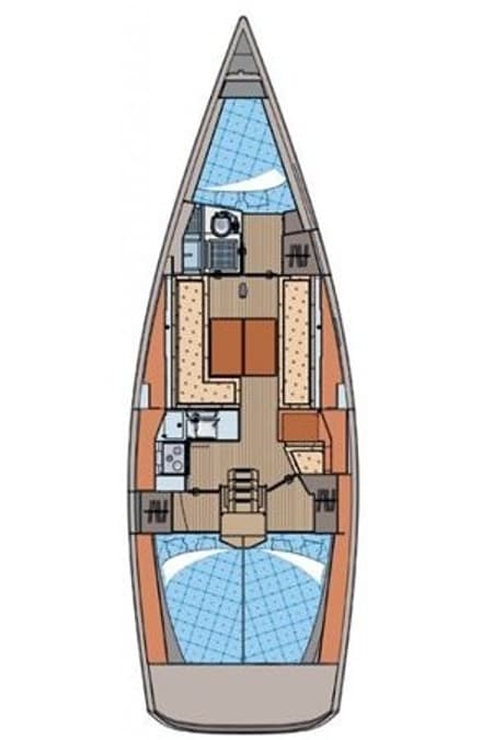 Charter Rental Sailboat November in Croatia Layout | Yacht4Less