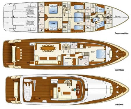 Charter Rental Luxury Yacht Andy in Croatia Layout | Yacht4Less