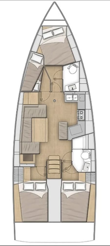 Charter Rental Sailboat Eisner in Croatia Layout | Yacht4Less