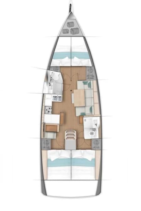 Charter Rental Sailboat Milky Way in Croatia Layout | Yacht4Less