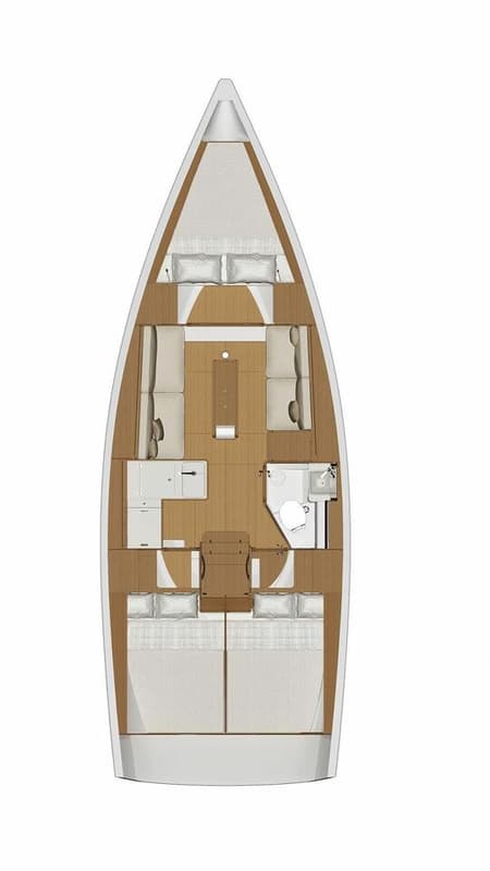 Charter Rental Sailboat Draco in Croatia Layout | Yacht4Less
