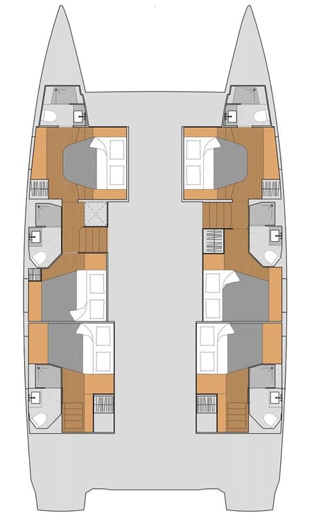 Charter Rental Catamaran Alizee in BVI Layout | Yacht4Less