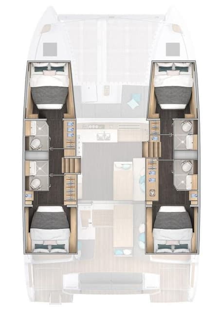 Charter Rental Catamaran Cloud Dancer 2 in Thailand Layout | Yacht4Less
