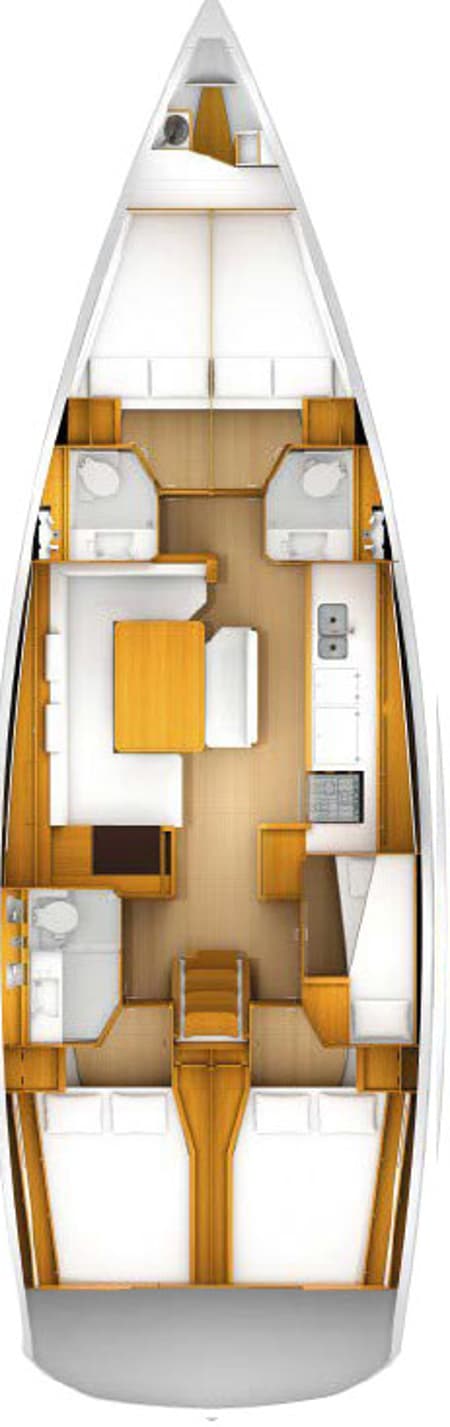 Charter Rental Sailboat Aethra in Greece Layout | Yacht4Less