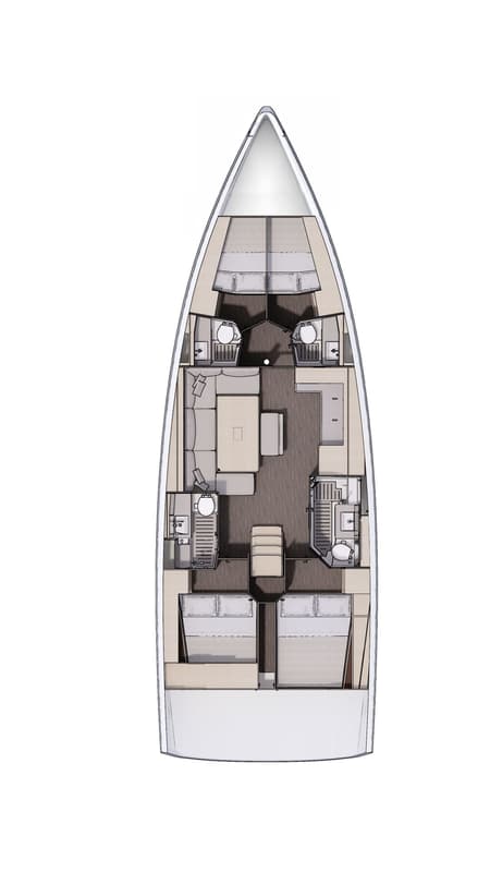 Charter Rental Sailboat Ninna Nanna in Italy Layout | Yacht4Less