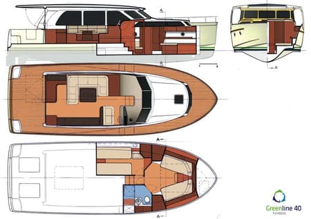 Charter Rental Motorboat Citadel in Croatia Layout | Yacht4Less