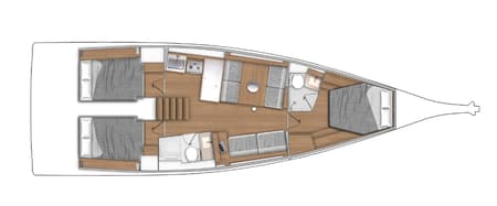 Charter Rental Sailboat Checkmate in Croatia Layout | Yacht4Less