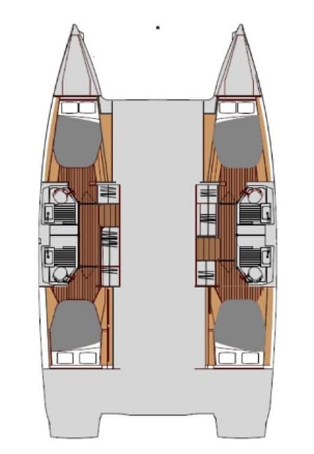 Charter Rental Catamaran Magic Summer in Croatia Layout | Yacht4Less