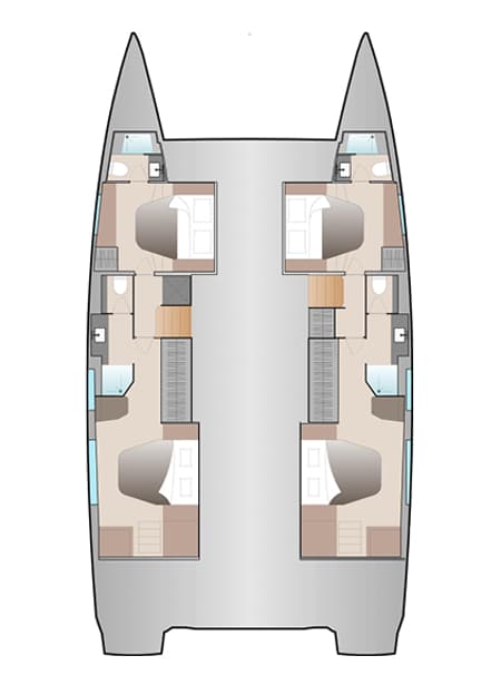 Charter Rental Catamaran Princess in Croatia Layout | Yacht4Less