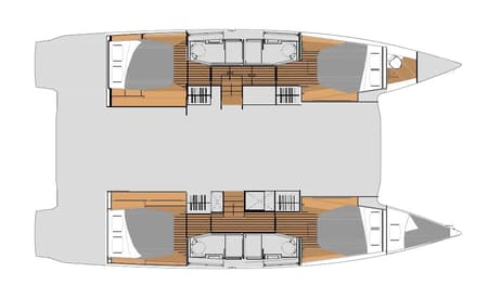 Charter Rental Catamaran Summer Flow in Croatia Layout | Yacht4Less
