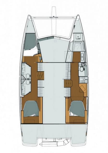 Charter Rental Catamaran Nala in Croatia Layout | Yacht4Less