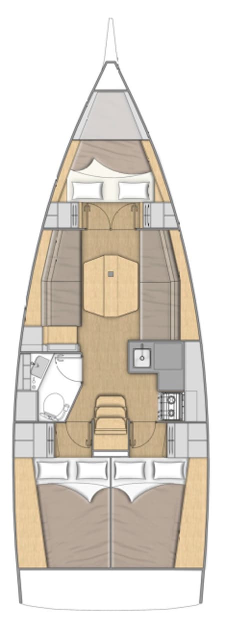 Charter Rental Sailboat Rookie in Croatia Layout | Yacht4Less