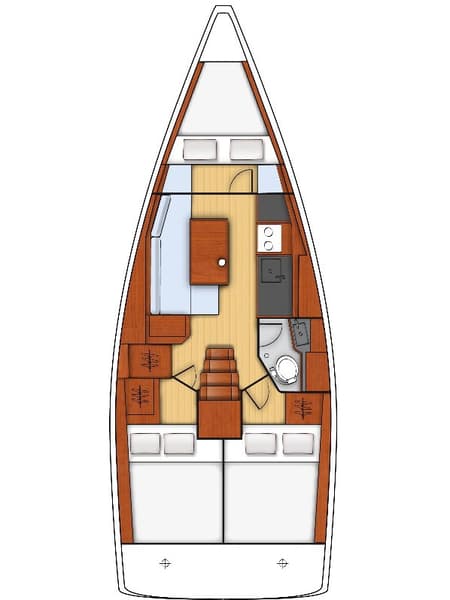 Charter Rental Sailboat Dalmar in Croatia Layout | Yacht4Less