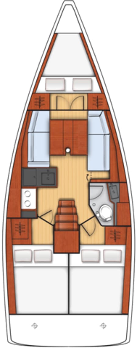 Charter Rental Sailboat Lampuga in Croatia Layout | Yacht4Less